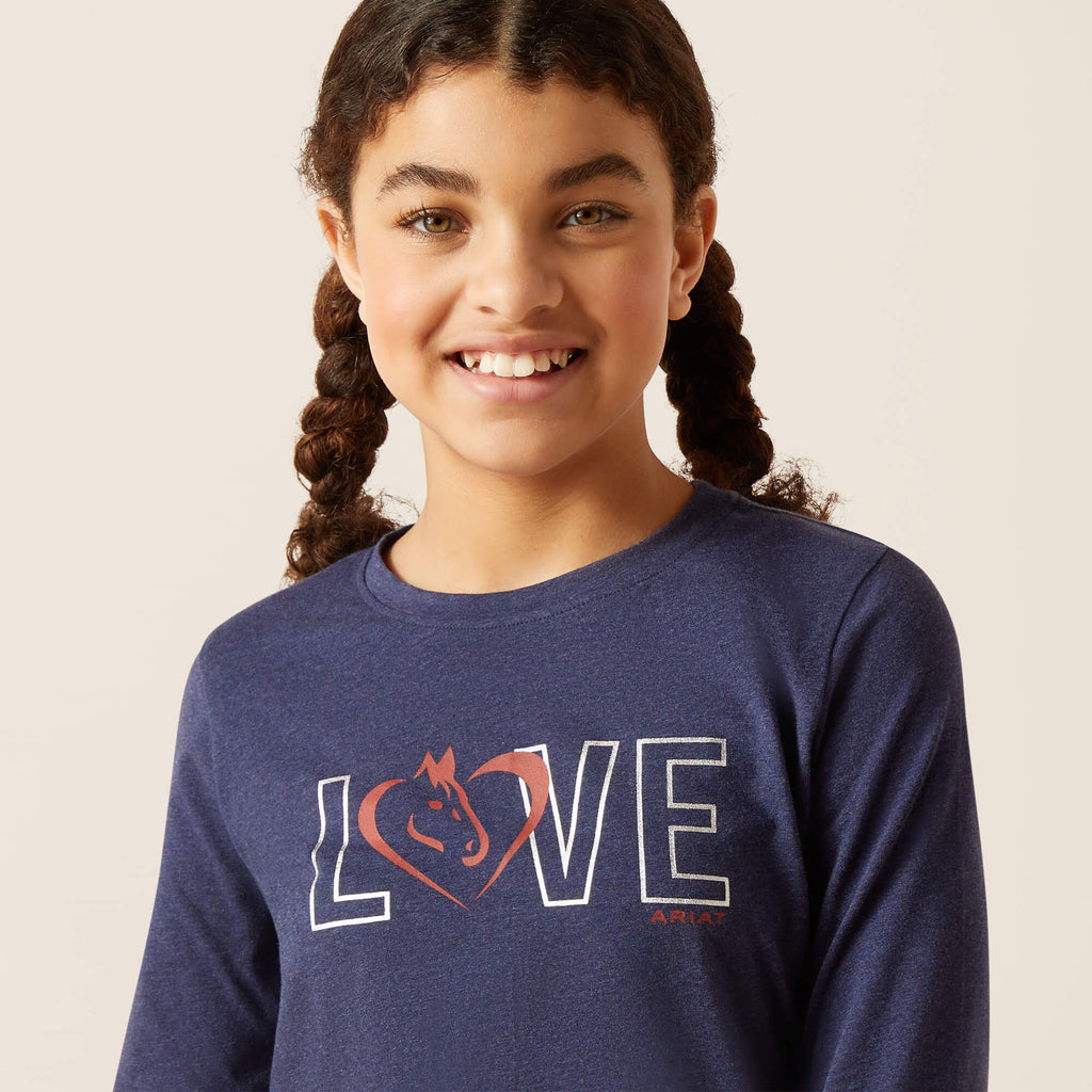 Girl's Ariat LOVE T-Shirt #10046496