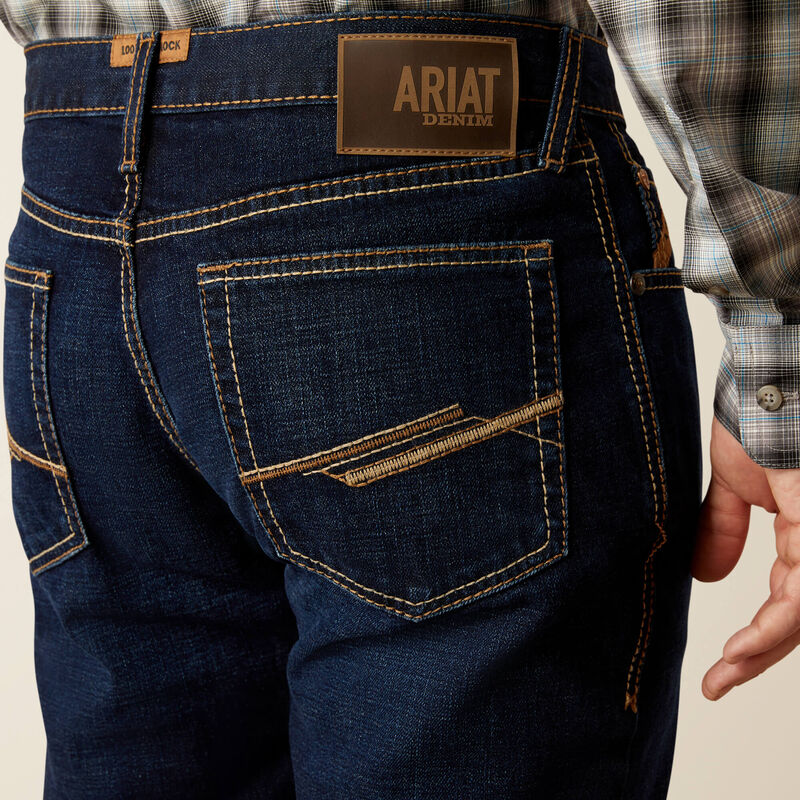 Men's Ariat M4 Relaxed Ranchford Boot Cut Jeans #10053545-C | High