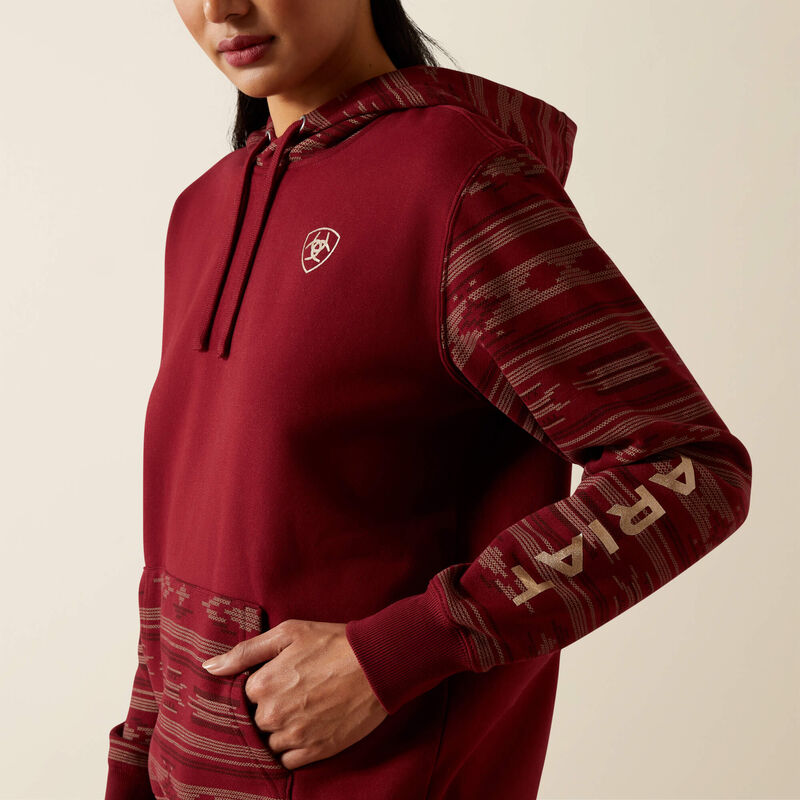 Ariat Sweat-Shirt à Demi-Fermeture éclair avec Logo de Ariat Sweat-Shirt à Demi-Fermeture éclair avec Logo de