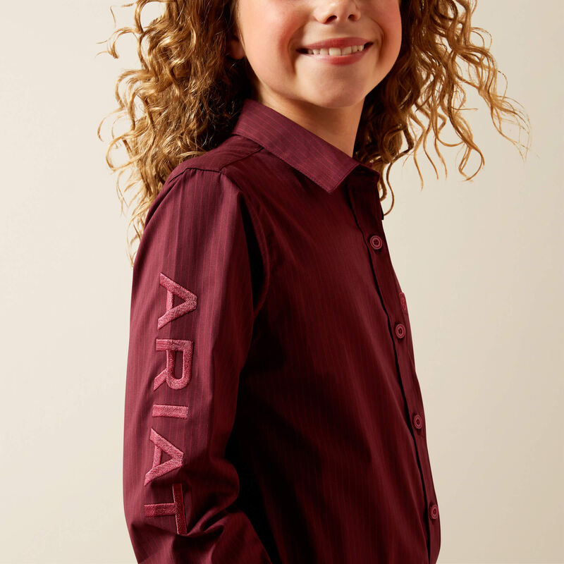 Coral Paisley Print Button-Up Shirt for Girls | Ariat