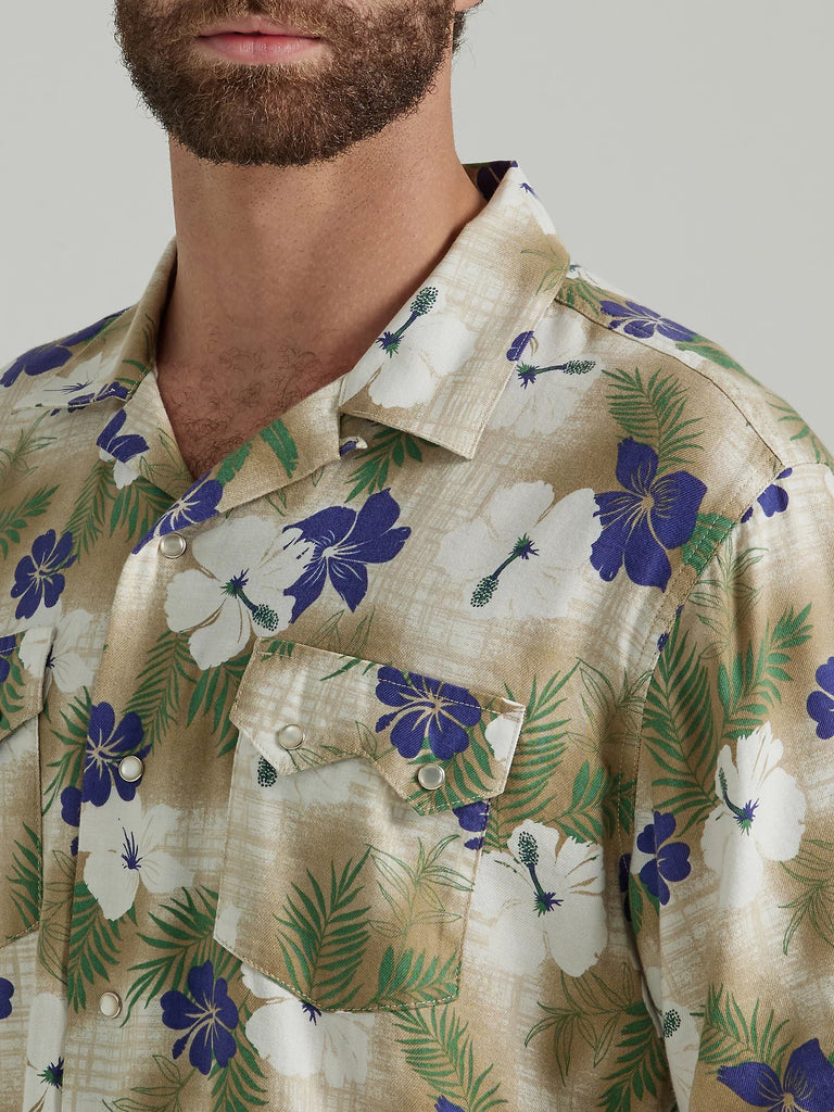 Men's Wrangler Coconut Cowboy Snap Front Shirt #112346491X