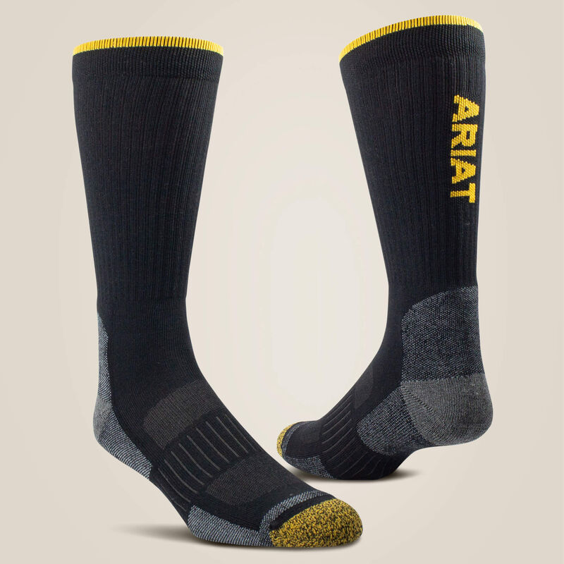 Men's Ariat High Performance Tek 2-Pack Work Socks #10038271