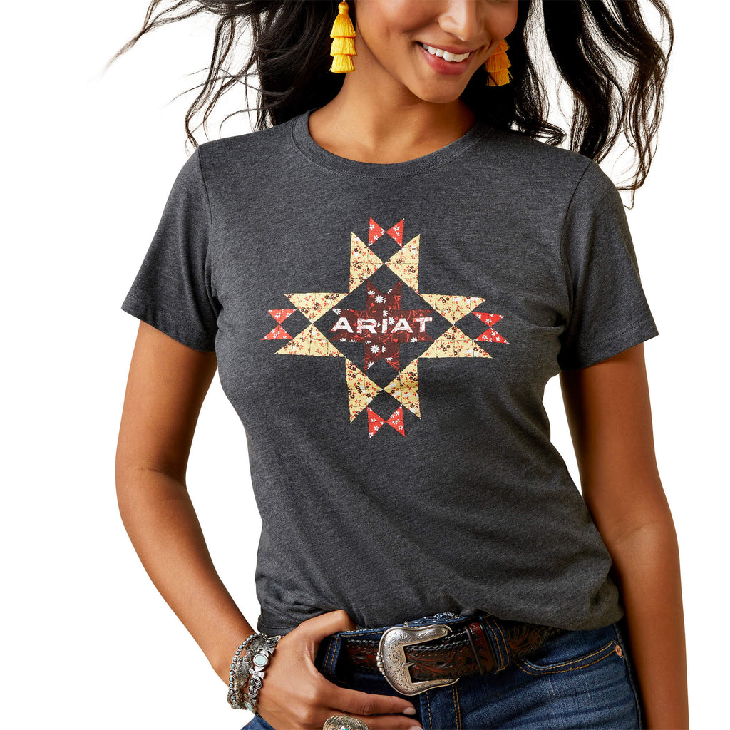 Women's Ariat Quilt Logo T-Shirt #10045443