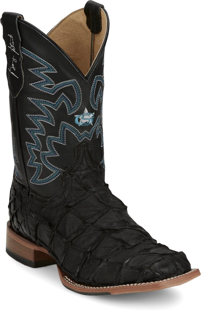 Western Boot Sea Bass Square Toe Boots Men's Justin Ocean Front