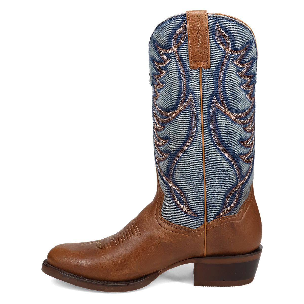 Dan Post Bullock Tan Leather Medium Toe Western Cowboy Boots (USA Men Size)