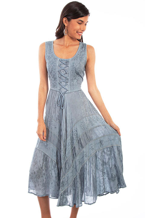 Scully Women's Lace-Up Jacquard Dress