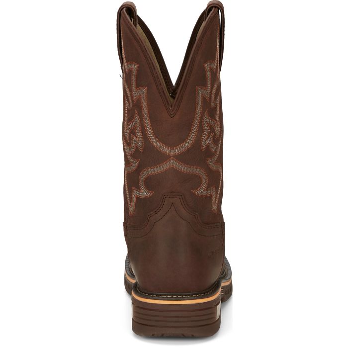 NEW JUSTIN BOOTS men\'s resistor work boots in hickory brown Justin Original Workboots Men main image 3