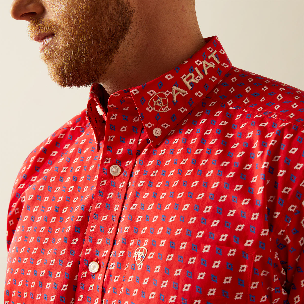 red ariat dress shirt Ariat Men's Tyson Classic Fit Red Shirt 10065853 2XL