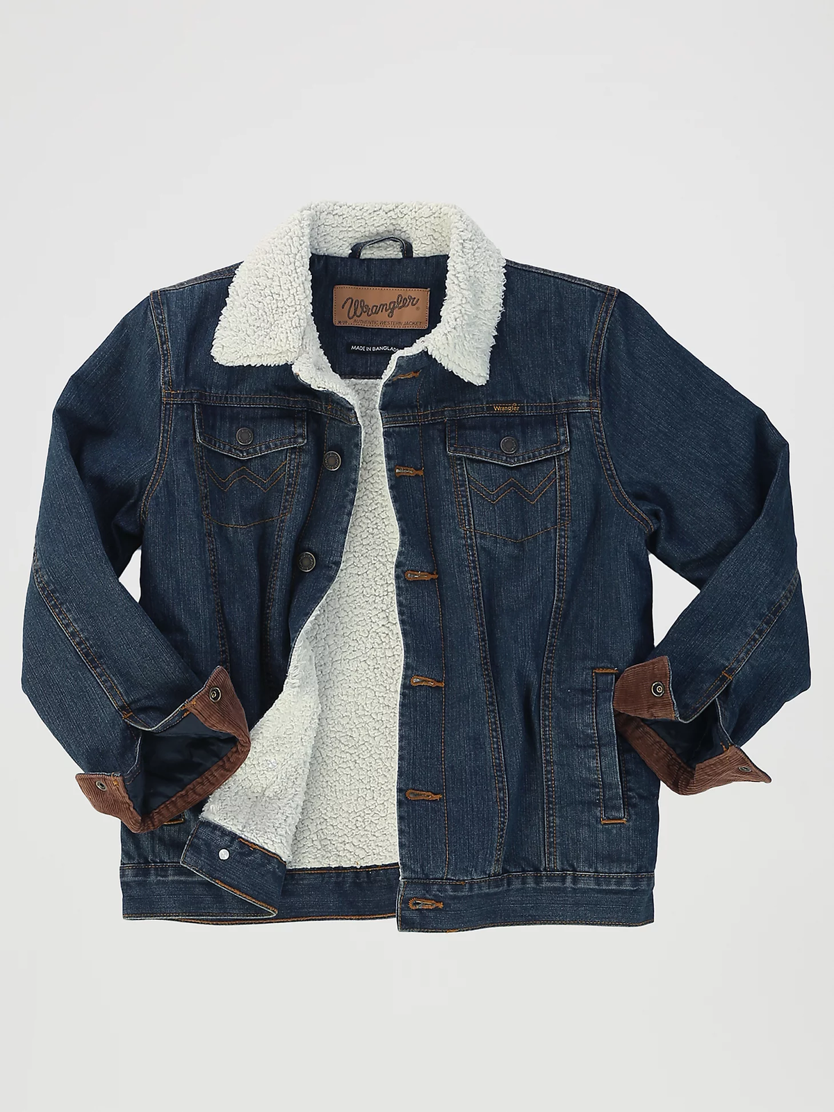 Boy's Wrangler Sherpa Lined Denim Jacket #84256RT High Country