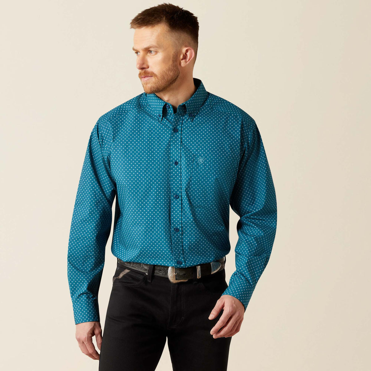 dark teal dress shirt Ariat 10065768 MNS Tyce Classic Fit LT this solid royal blue Cecily Dress - Customizable price Color:Noir Mist