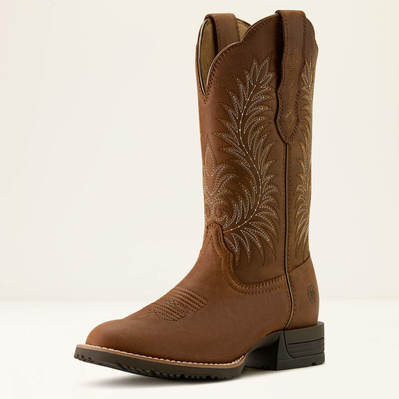 Round Toe Ariat Hybrid Rancher Waterproof Western Boot Women'