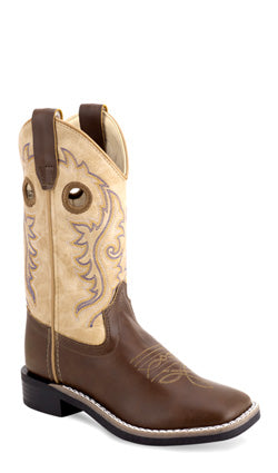 Old West Cream Leather Boots Toddlre main image 4