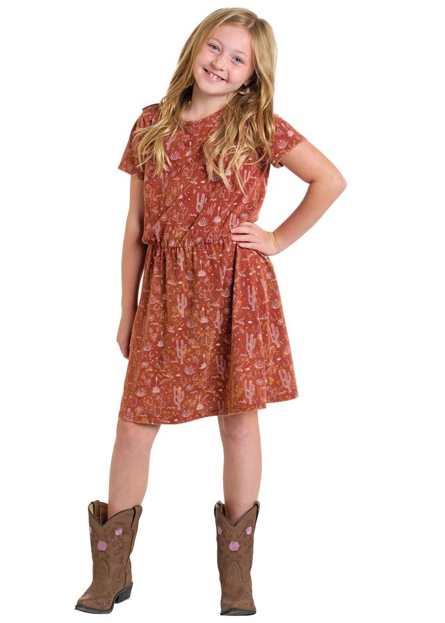 Girl's Rock & Roll Cowgirl T-Shirt Dress #BGD1R06292 LRG