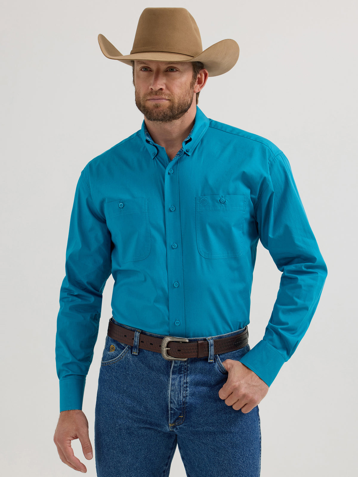 Men's Wrangler George Strait Button Down Shirt #112356631X-C