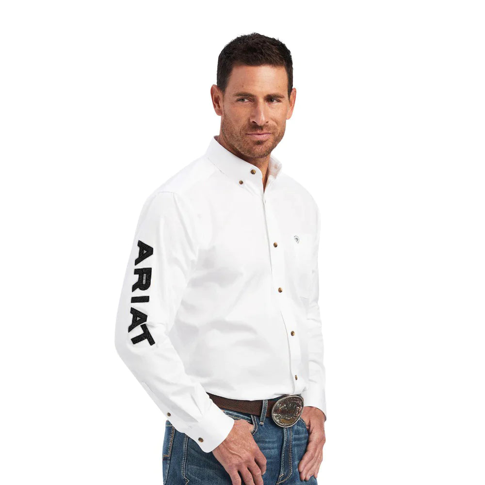 Ariat Men s Team Logo White Button Down Shirt 10046825