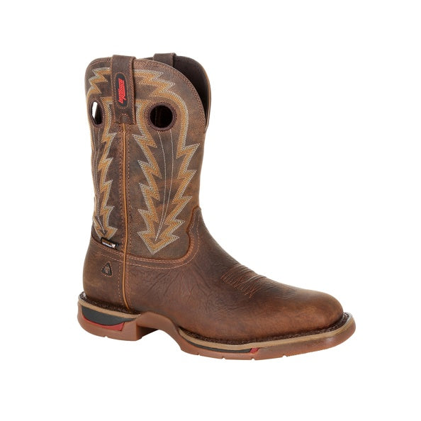 Rocky Men's Waterproof Western Boots | Distressed Brown Square Toe | Size 11 D - View #13