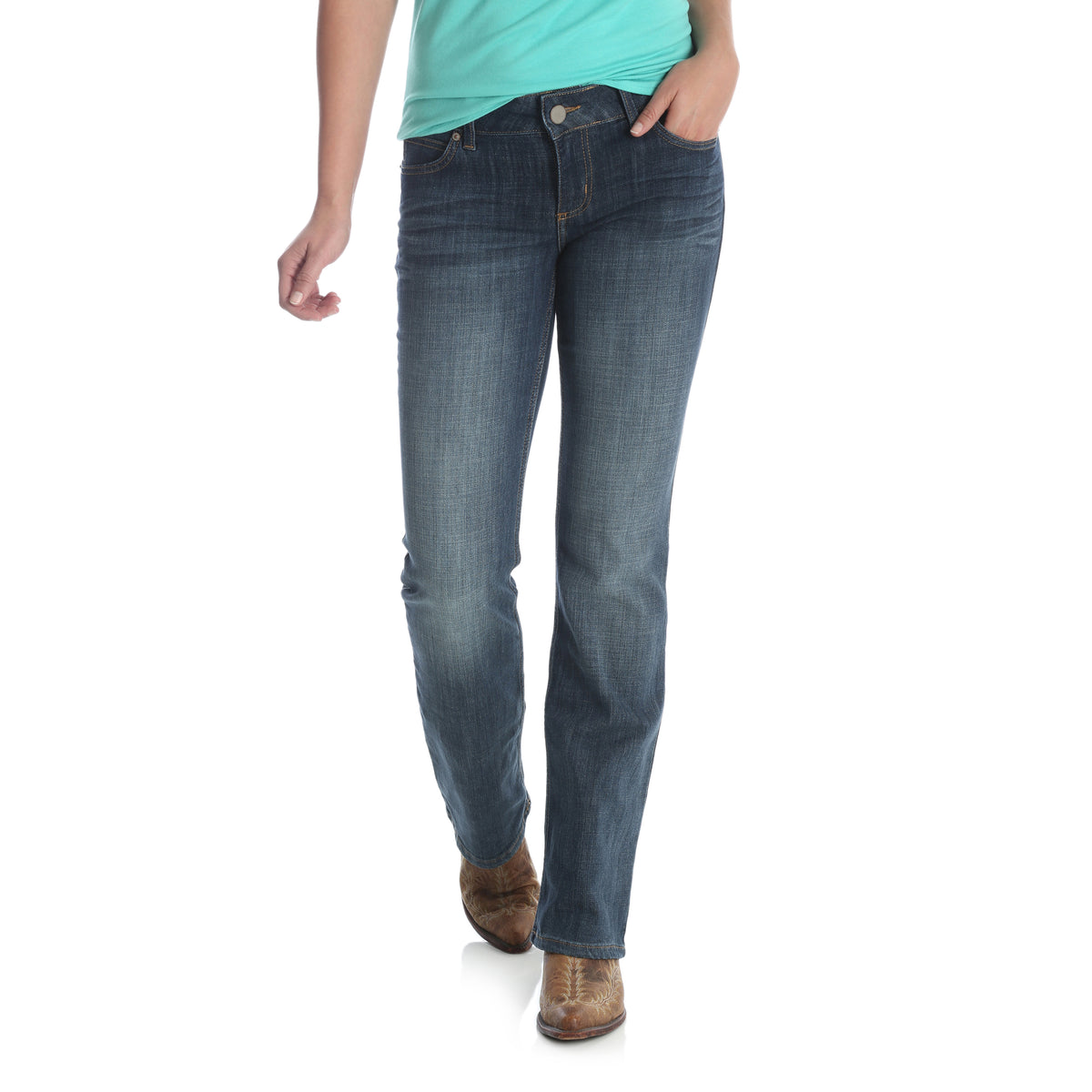 Women's Wrangler Mid Rise Boot Cut Jean #09MWZAH