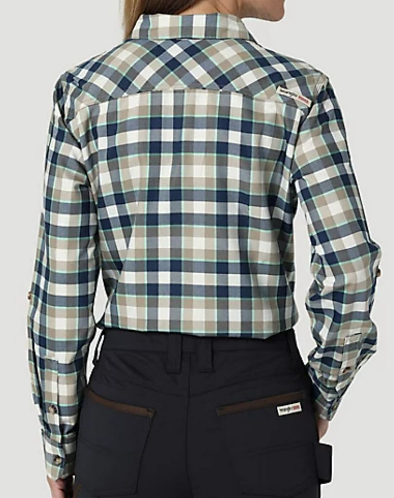 Women's Wrangler Riggs Flannel Button Down Shirt #112317244X