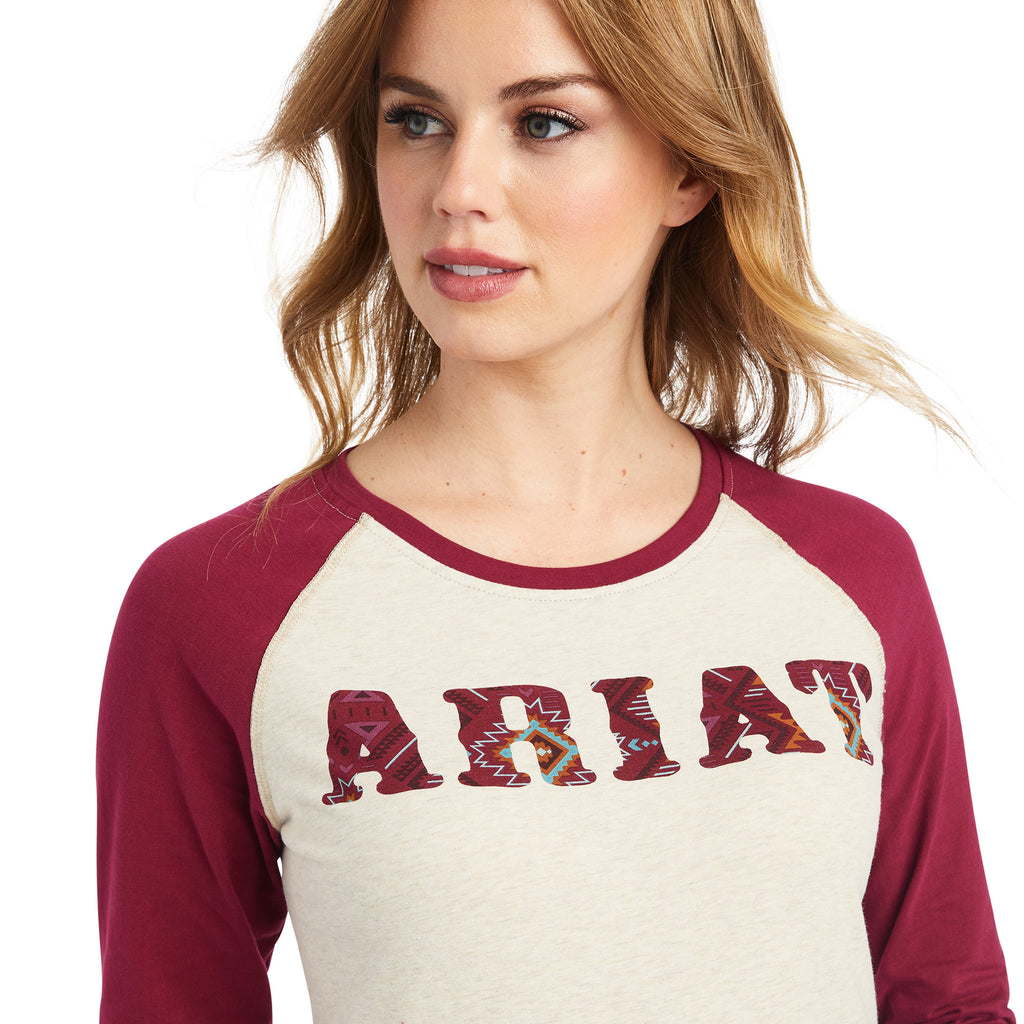 Women's Ariat REAL Logo Baseball T-Shirt #10042297