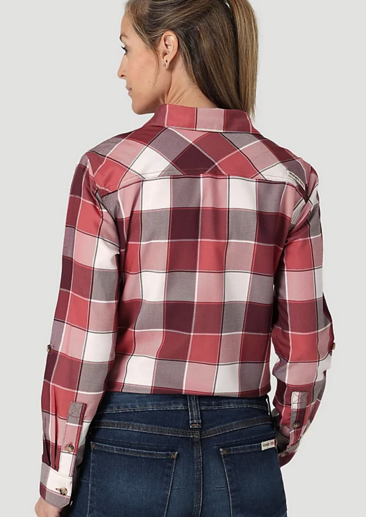Women's Wrangler Riggs Flannel Button Down Shirt #112317246X