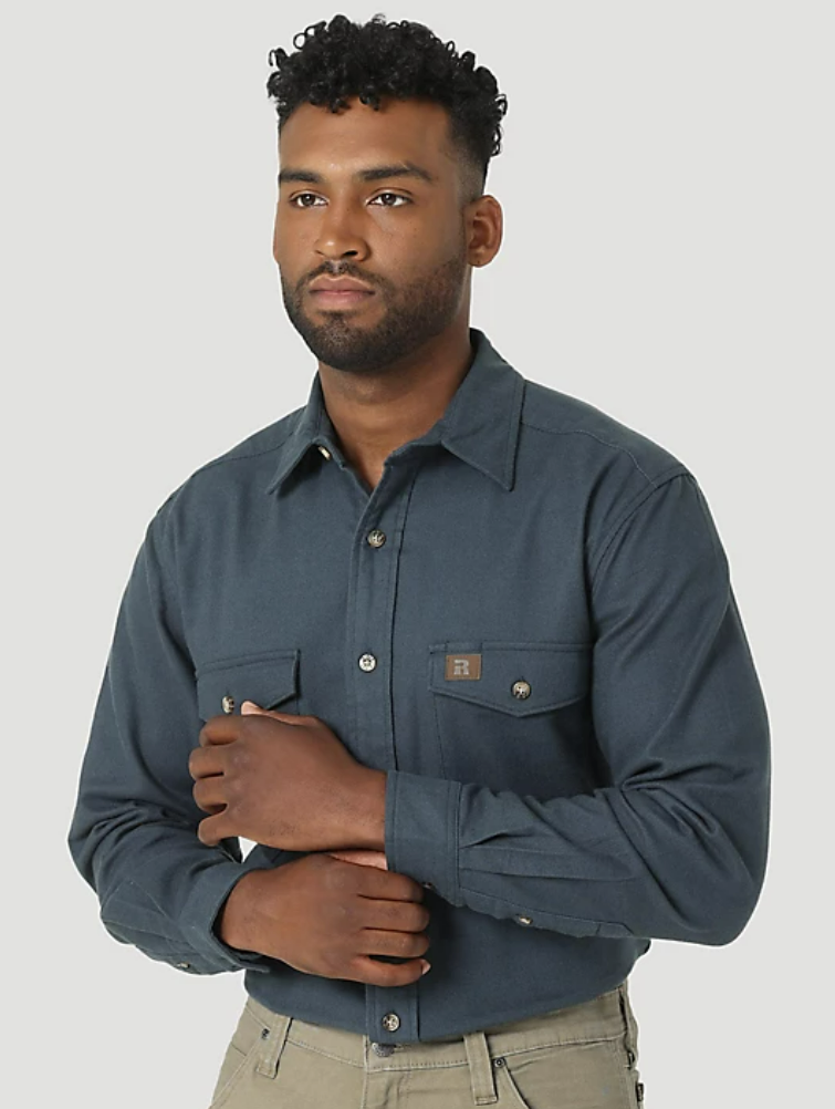 Men's Wrangler Riggs Heavy Flannel Button Down Shirt #112317236X