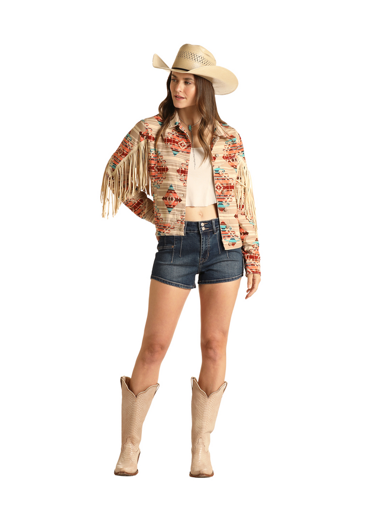Women’s Rock & Roll Cowgirl Denim Jacket #RRWD92R11L