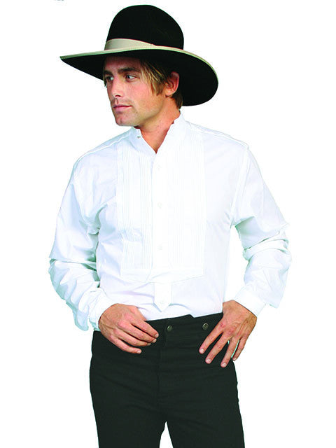Mens collarless western shirts sales
