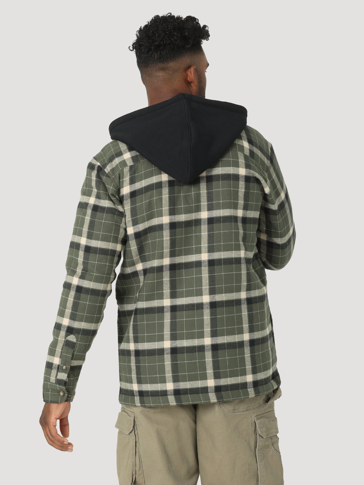 Wrangler hooded online flannel jacket