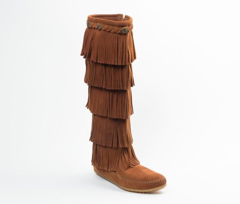 Women s Minnetonka 5 Layer Fringe Boot 1652 High Country Western Wear