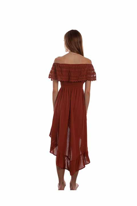Scully - Womens Off Shoulder Hi/Lo Dress