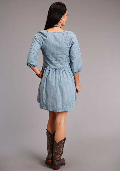 stetson denim dress Stetson Western Denim Maxi Dress