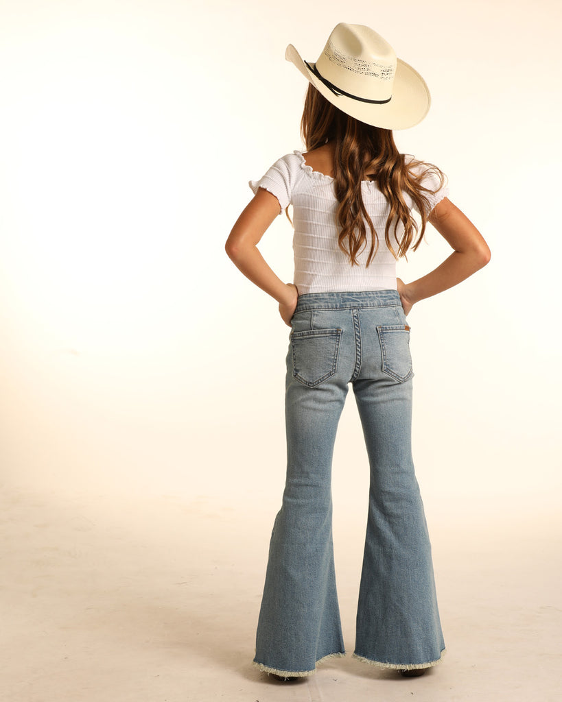 Girl's Rock & Roll Cowgirl Bell Bottom Jean #RRGD7PRZSZ