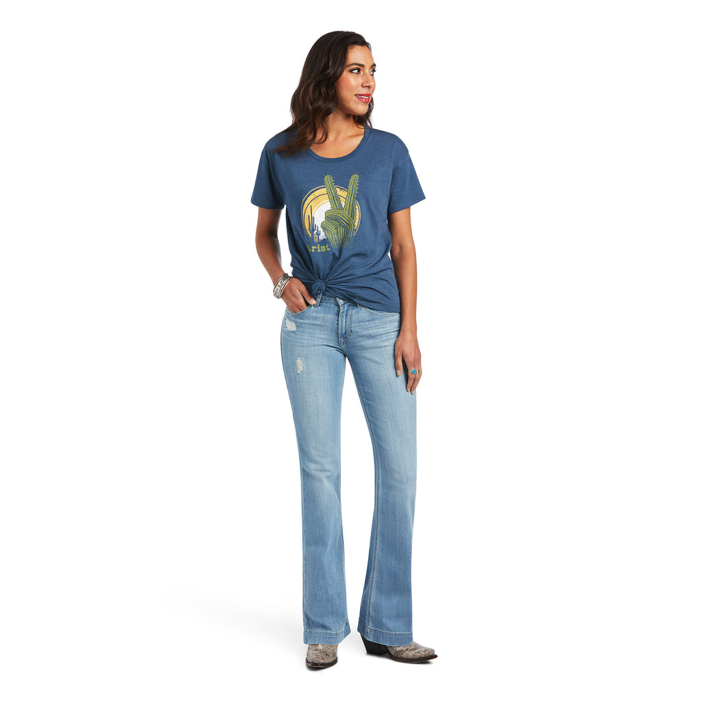 Women's Ariat Cactus Peace T-Shirt #10040957-C