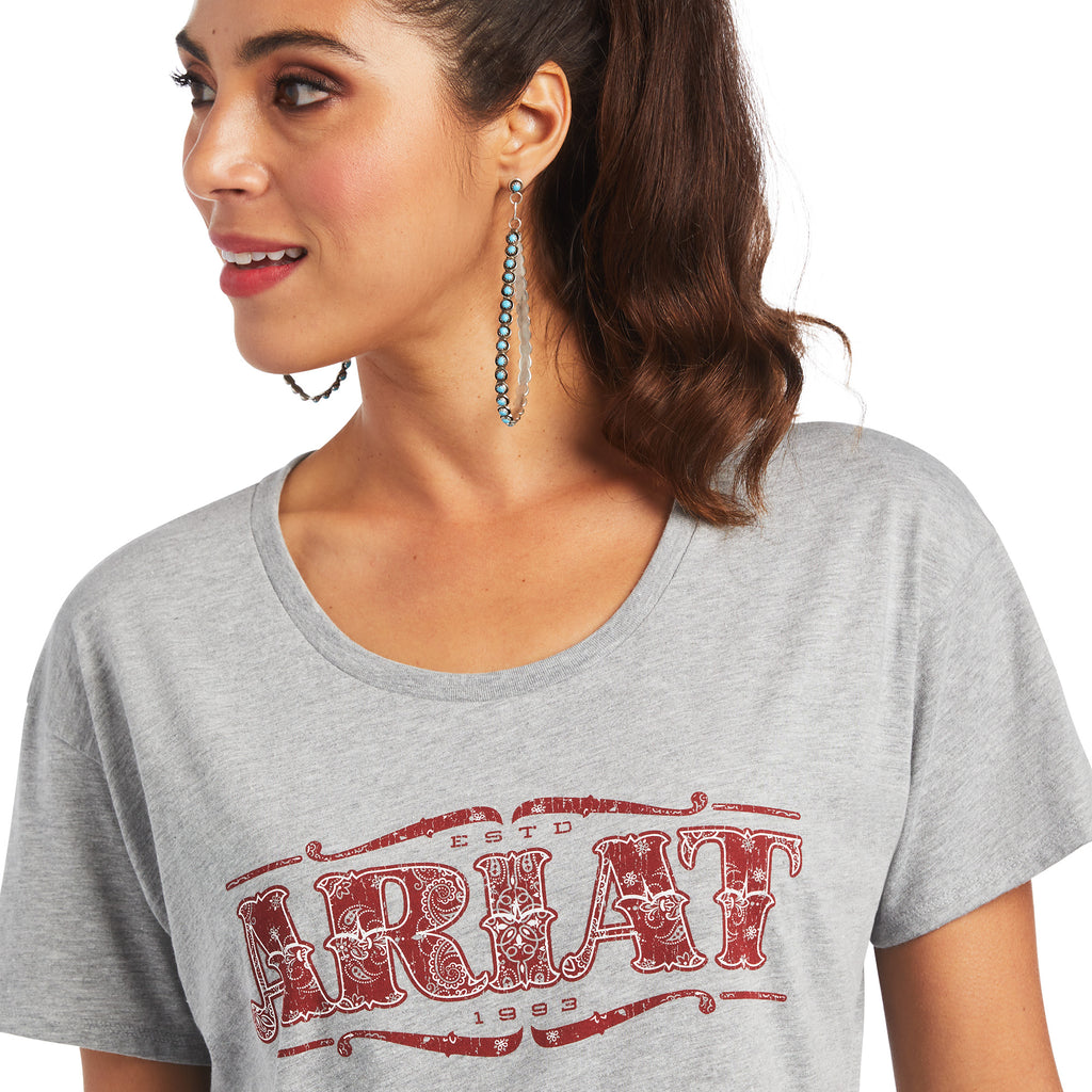 Women's Ariat Bandana Logo T-Shirt #10040966-C