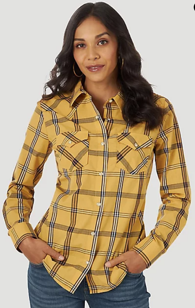 Wrangler best sale yellow shirt