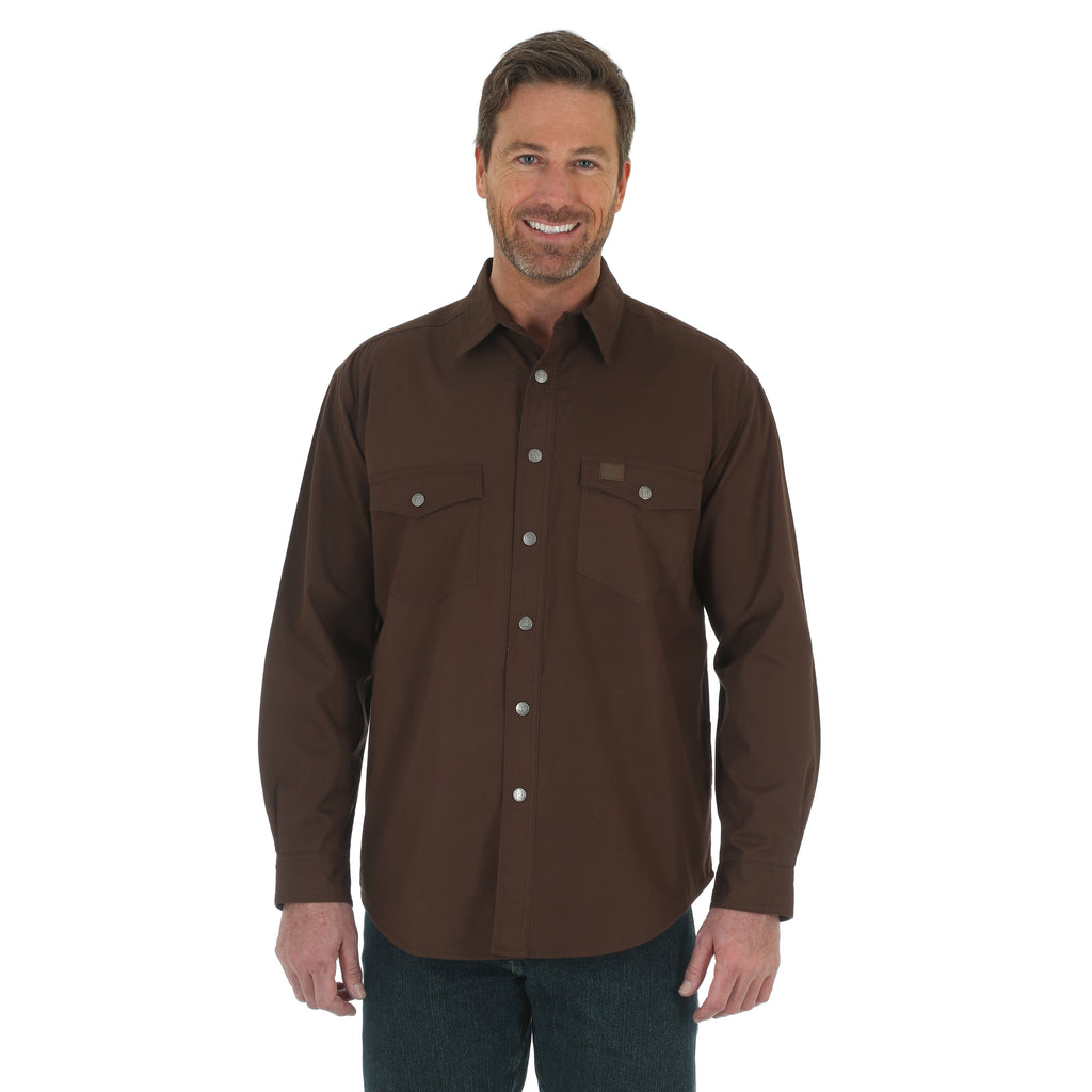 Men's Wrangler Riggs Workwear Flannel Lined Snap Front Shirt #3W526CBX (Big and Tall)