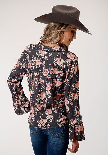 Women's Roper Peasant Blouse #03-050-0590-7072GY