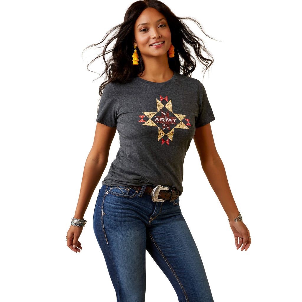 Women's Ariat Quilt Logo T-Shirt #10045443