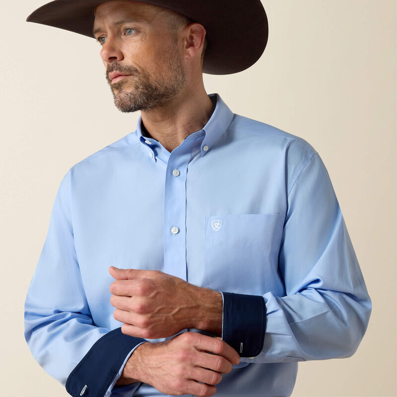 Men's Ariat Wrinkle Free Solid Classic Fit Button Down Shirt #10020329