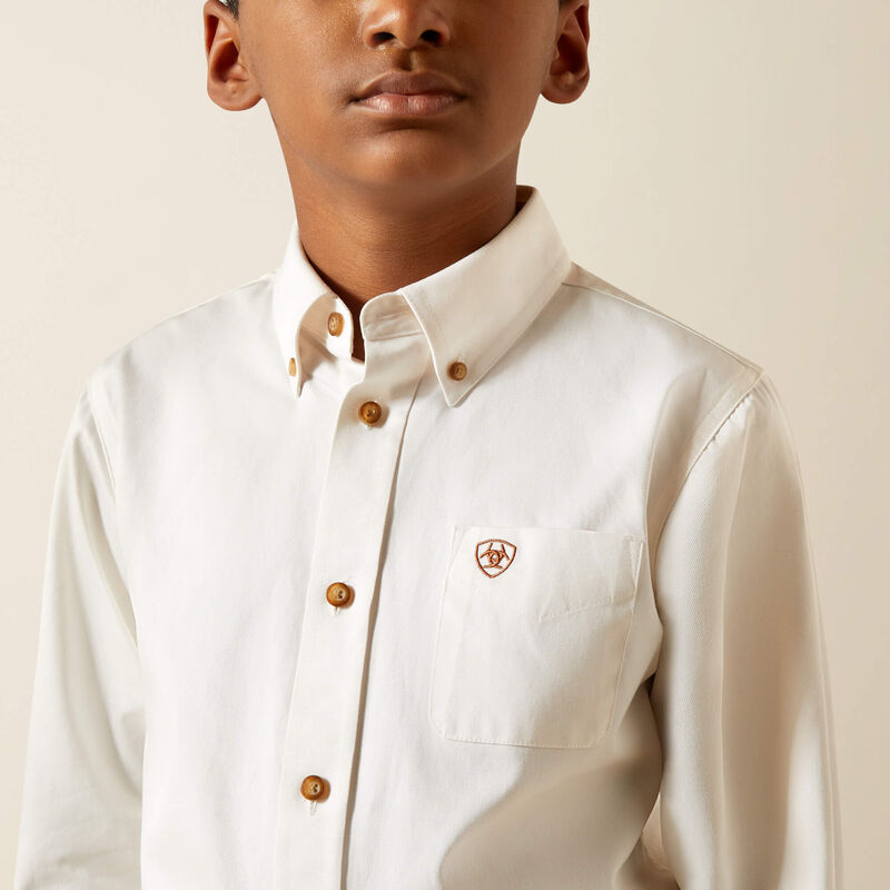 Boy's Ariat Solid Twill Classic Fit Shirt #10030162
