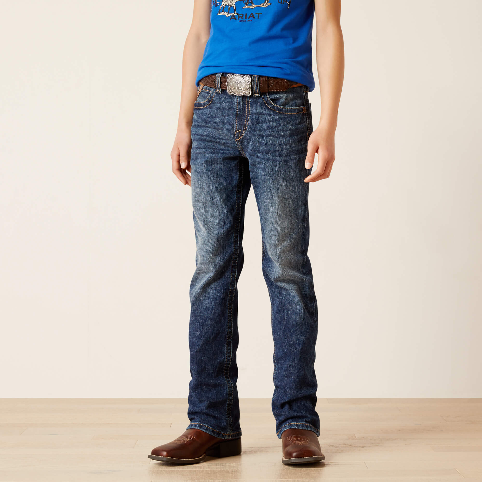 Boy's Ariat B4 Relaxed Dennis Boot Cut Jean #10045384-C | High