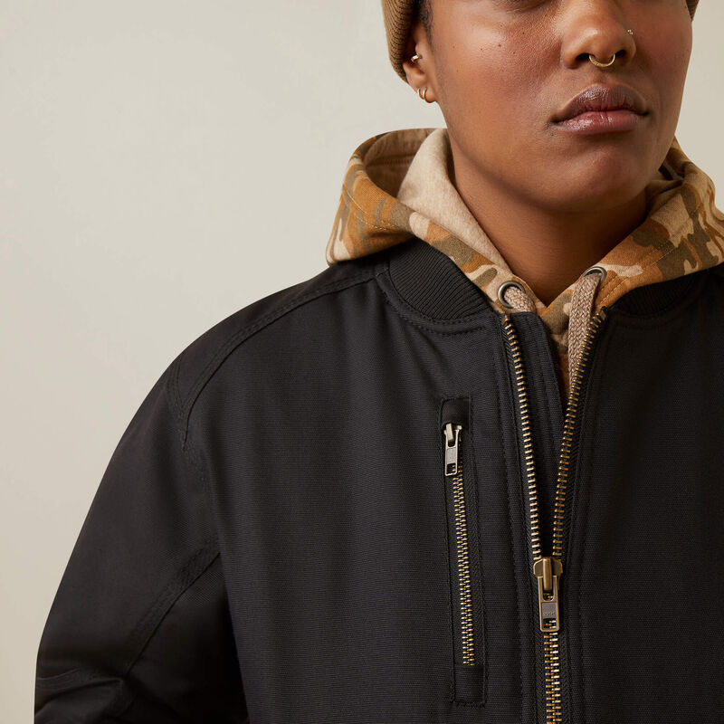 Women's Ariat Rebar Stretch Canvas Bomber Jacket #10046383 | High Women's Ariat Rebar Stretch Canvas Bomber Jacket #10046383 | High
