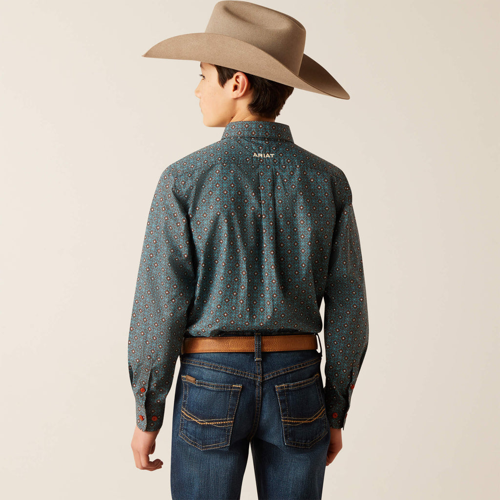 Boy's Ariat Broderick Classic Fit Button Down Shirt #10046432