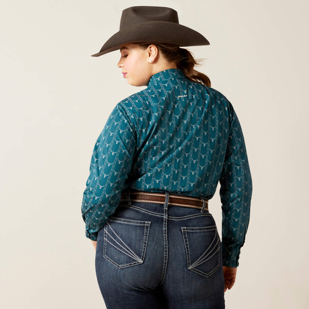 Women's Ariat Wrinkle Resist Kirby Stretch Button Down Shirt #10046703X