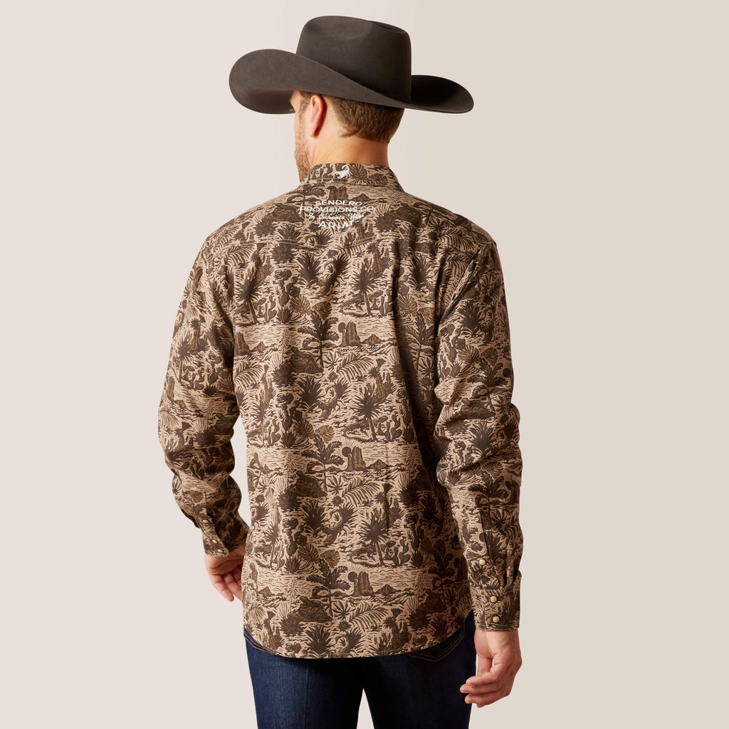 Men's Ariat Sendero Desert Retro Fit Snap Front Shirt #10047850