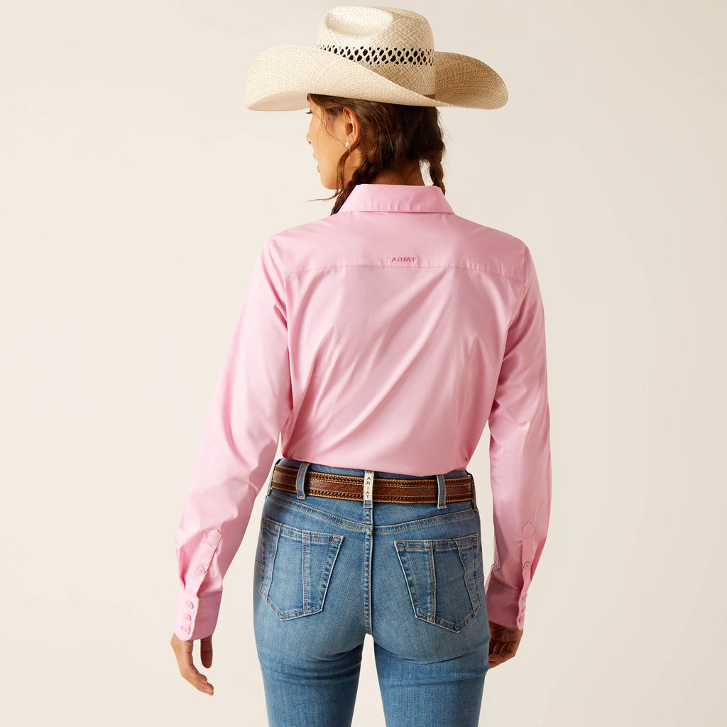Women's Ariat Wrinkle Resist Team Kirby Stretch Button Down Shirt #10048754