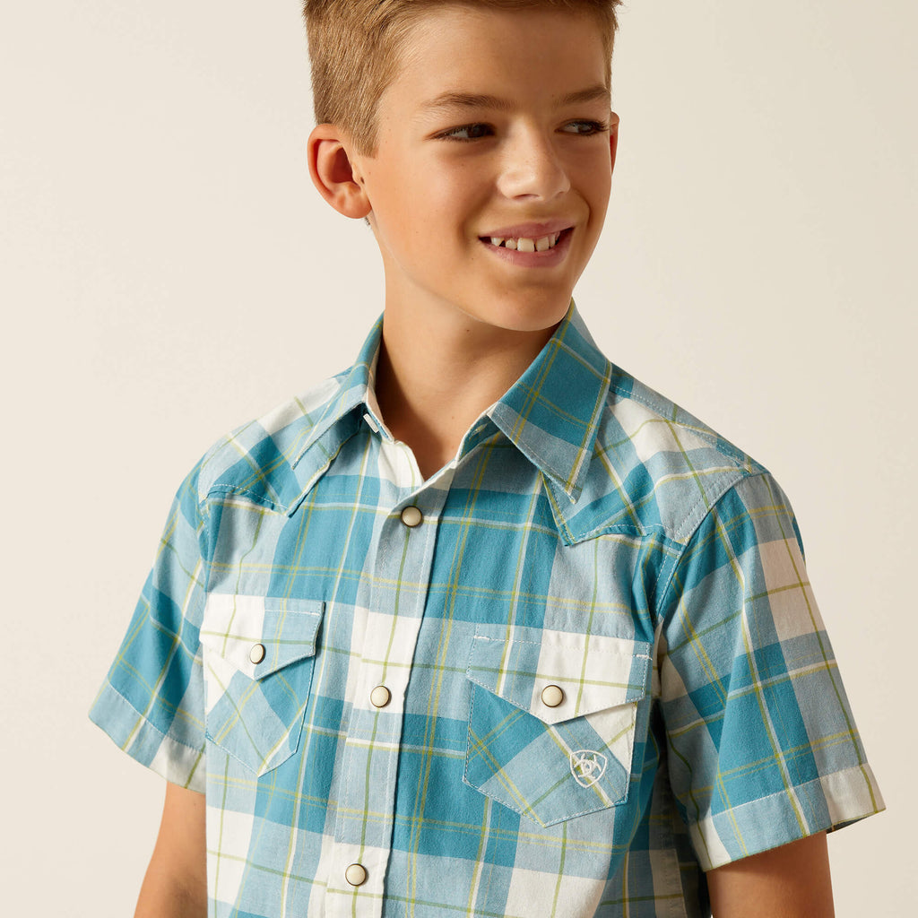 Boy's Ariat Harry Retro Fit Snap Front Shirt #10051405