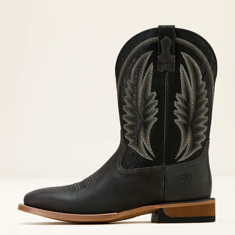 Ariat Black Western Cowboy Boots with Brown Stitching Ariat Men main image 2