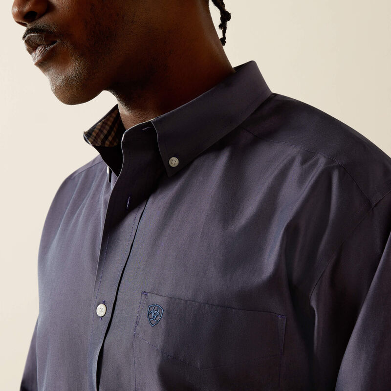 Men's Ariat Wrinkle Free Solid Pinpoint Oxford Classic Fit Button Down Shirt #10062527