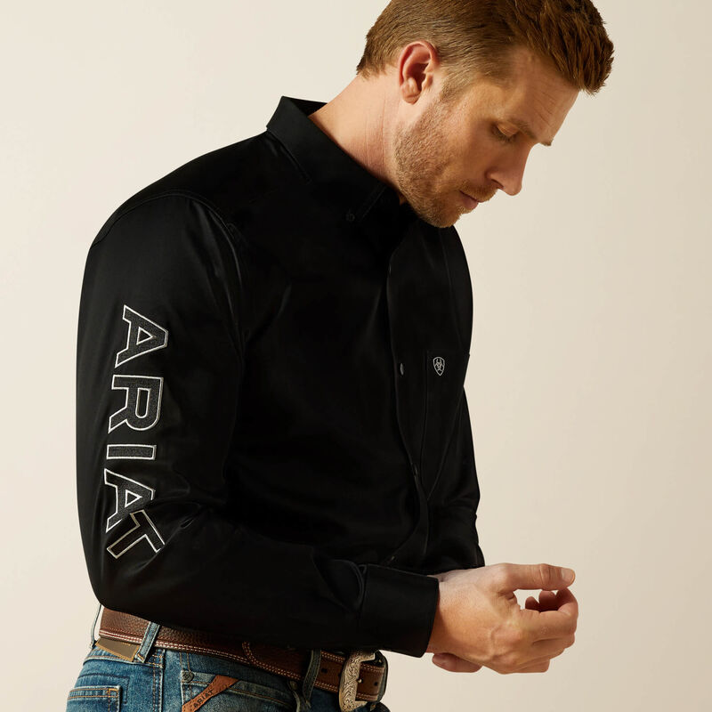 Men's Ariat Team Logo Twill Fitted Shirt #10062659